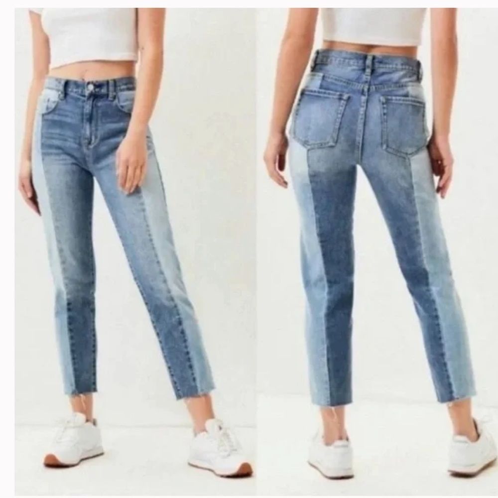 Pacsun Vintage Icon Two Tone High Rise Jeans  25 Raw Hem #jeans #vintage #blue